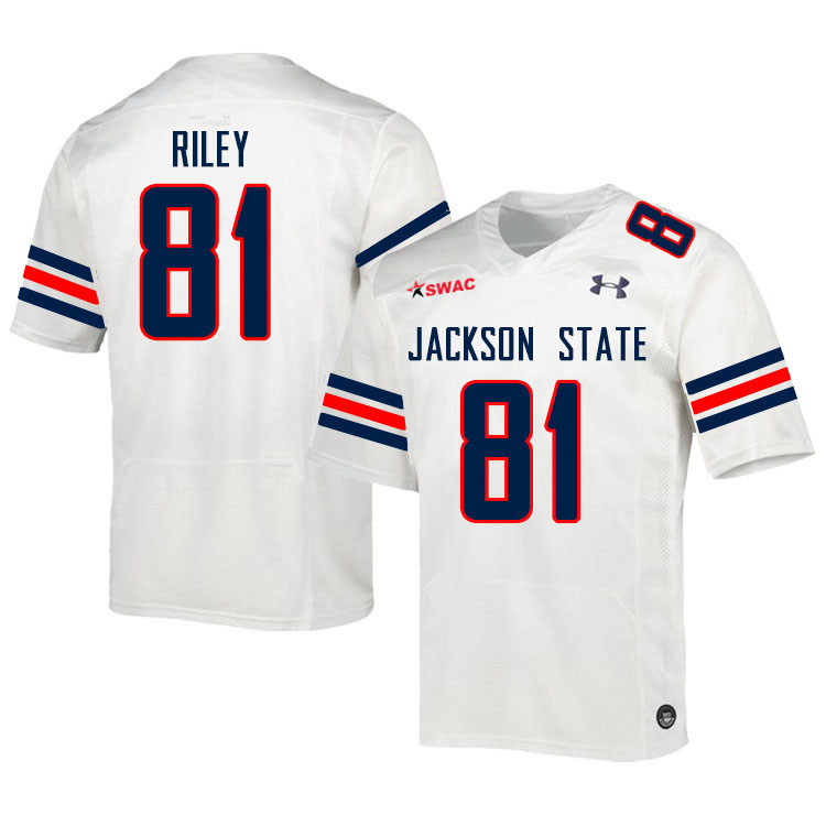 Men-Youth #81 Jency Riley Jackson State Tigers 2023 College Football Jerseys Stitched-White